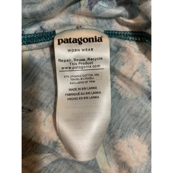 Patagonia Edisto Womans L Dress Las Flores: Tasmanian Teal - Picture 2 of 7